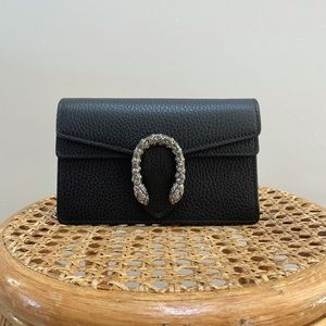 Gucci black leather crossbody bag
